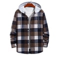 thumbnail image 2 of Cathalem Mens Button Down Shirts Long Sleeve Plaid Button Down Shirt,Navy XL, 2 of 5