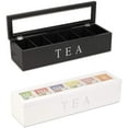 thumbnail image 4 of Premium Wooden Tea Box Organizer Wooden Visible Storage Box with Lid, 4 of 4