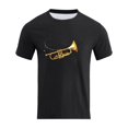 thumbnail image 5 of Rggeeun Men'S T-Shirts Trumpet Pattern Short Sleeve Crew Neck Loose Fit Soft Breathable for Summer Party Classic Tee,Black,L, 5 of 5