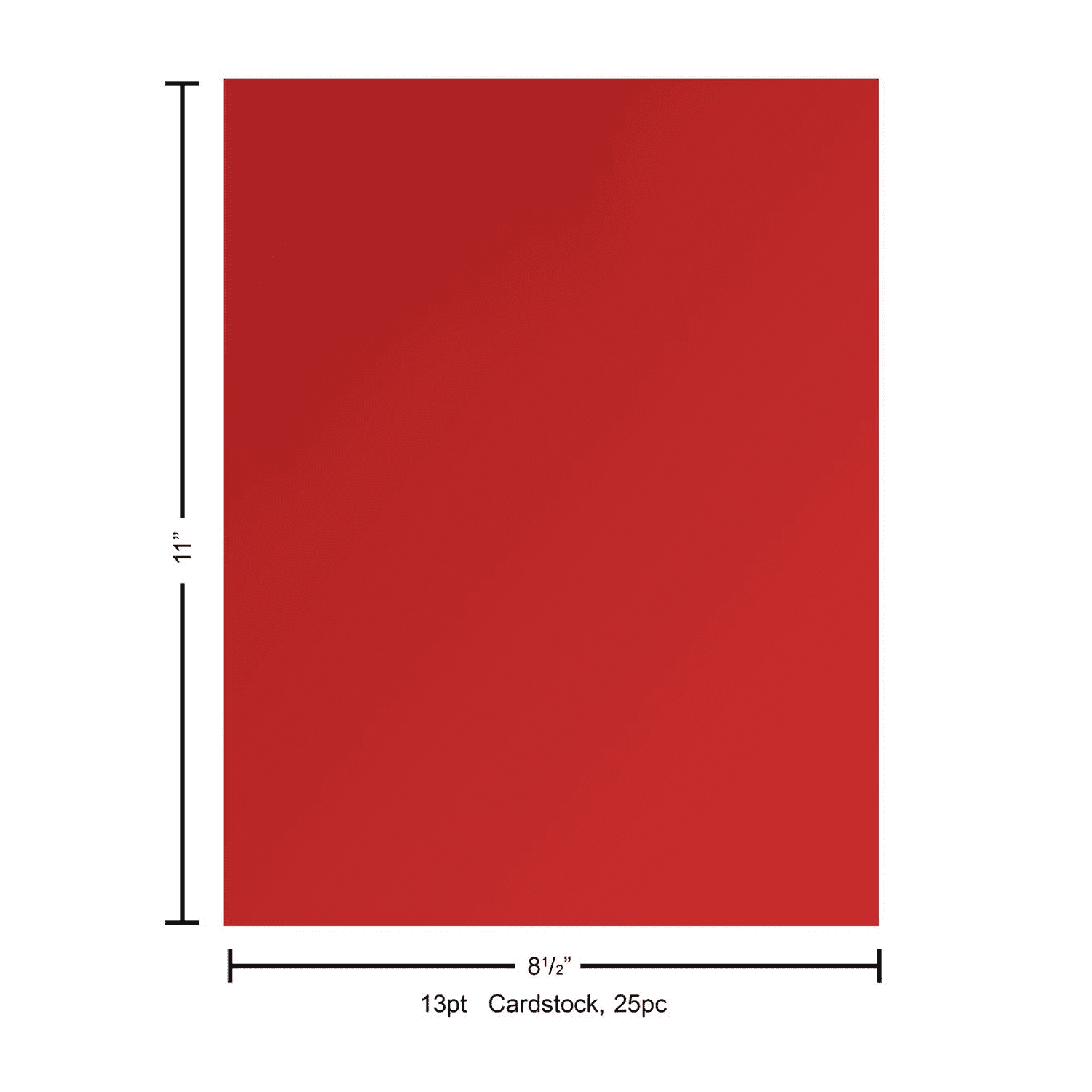 PA Paper Accents Mirror Cardstock 8.5" x 11" Red, 13pt colored cardstock paper for card making, scrapbooking, printing, quilling and crafts, 25 piece pack