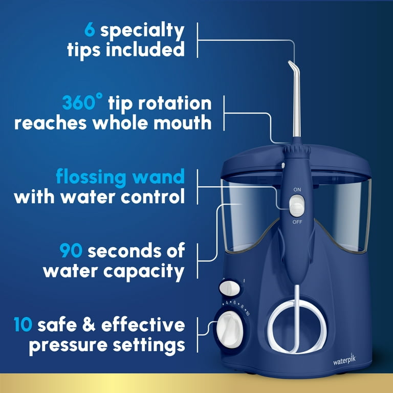 Waterpik Ultra Water Flosser with 10 Settings, 6 Tips, ADA