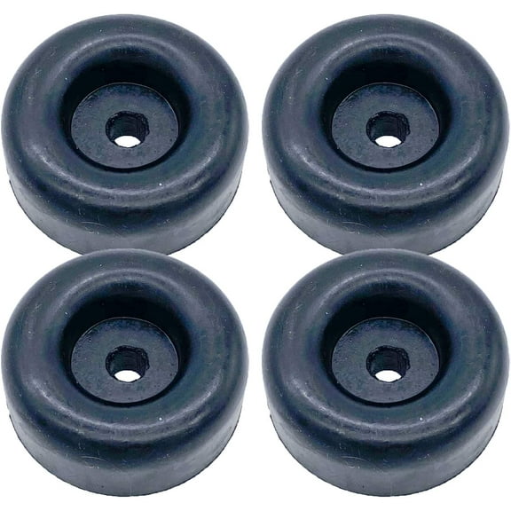 Automotive Authority 2.5" Round Rubber Bumper for Trailer Ramp Door, 4-Pack, Black