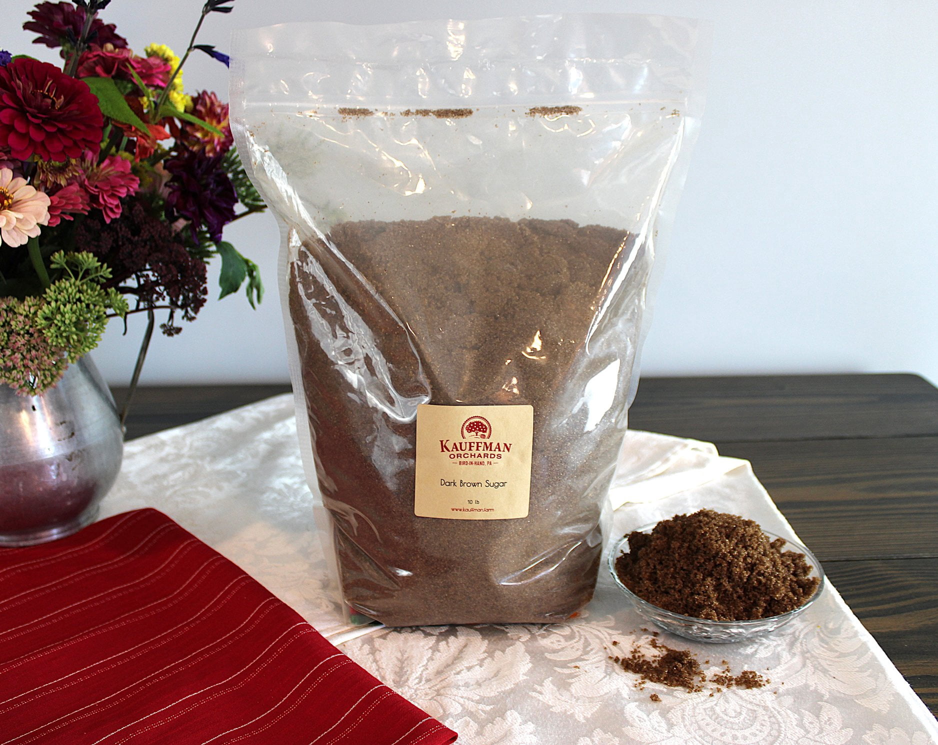 Kauffman Orchards Old-Fashioned Dark Brown Sugar, 10 Pound Bag