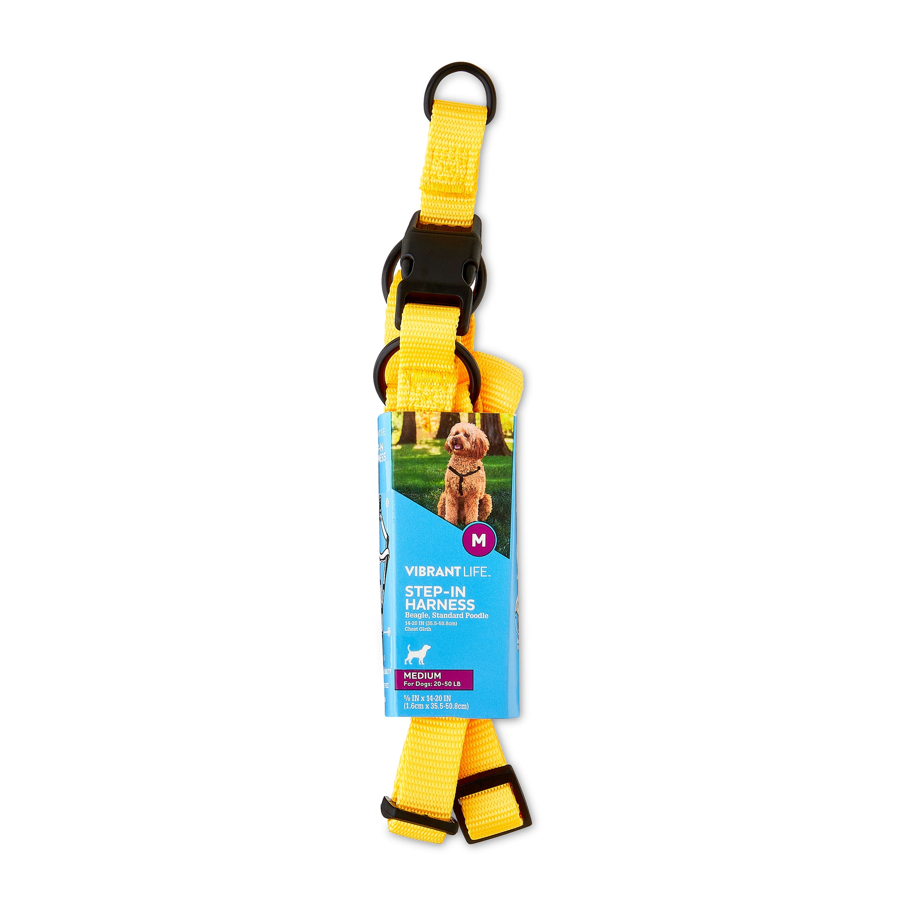 Vibrant Life Polyester Step-in Dog Harness, Yellow, M