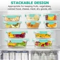 thumbnail image 4 of 34pcs Glass Food Storage Containers with Lids Set, Airtight Meal Prep Containers (17 Containers & 17 Lids), Green, 4 of 8