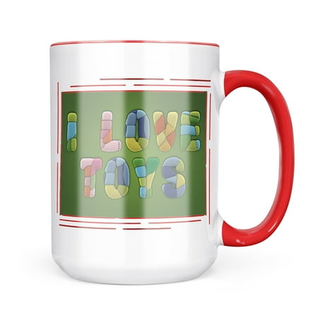 

Neonblond I Love Toys Modern Art Fabric Mug gift for Coffee Tea lovers
