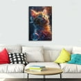 thumbnail image 3 of Cute pet cat Canvas Wall Art for Living Room Office Bedroom Decor, Road Wall Pictures, Painting for Bedroom Bathroom Wall Decor - 8x12 inch Unframed, 3 of 4