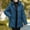 Blue, variant on Christmas Gift Ofreoo Women's Winter Casual Loose Fashion Color Pocket Zippered Tops Reversible Long Cotton Coat Winter Coats for Women