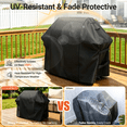 thumbnail image 4 of Gaspro Grill Cover for Weber Spirit II 200 Series, Double Straps and Built-in Vents, Heavy Duty & Waterproof, Fits Grill Up to 48 Inch Wide, Black, 4 of 12