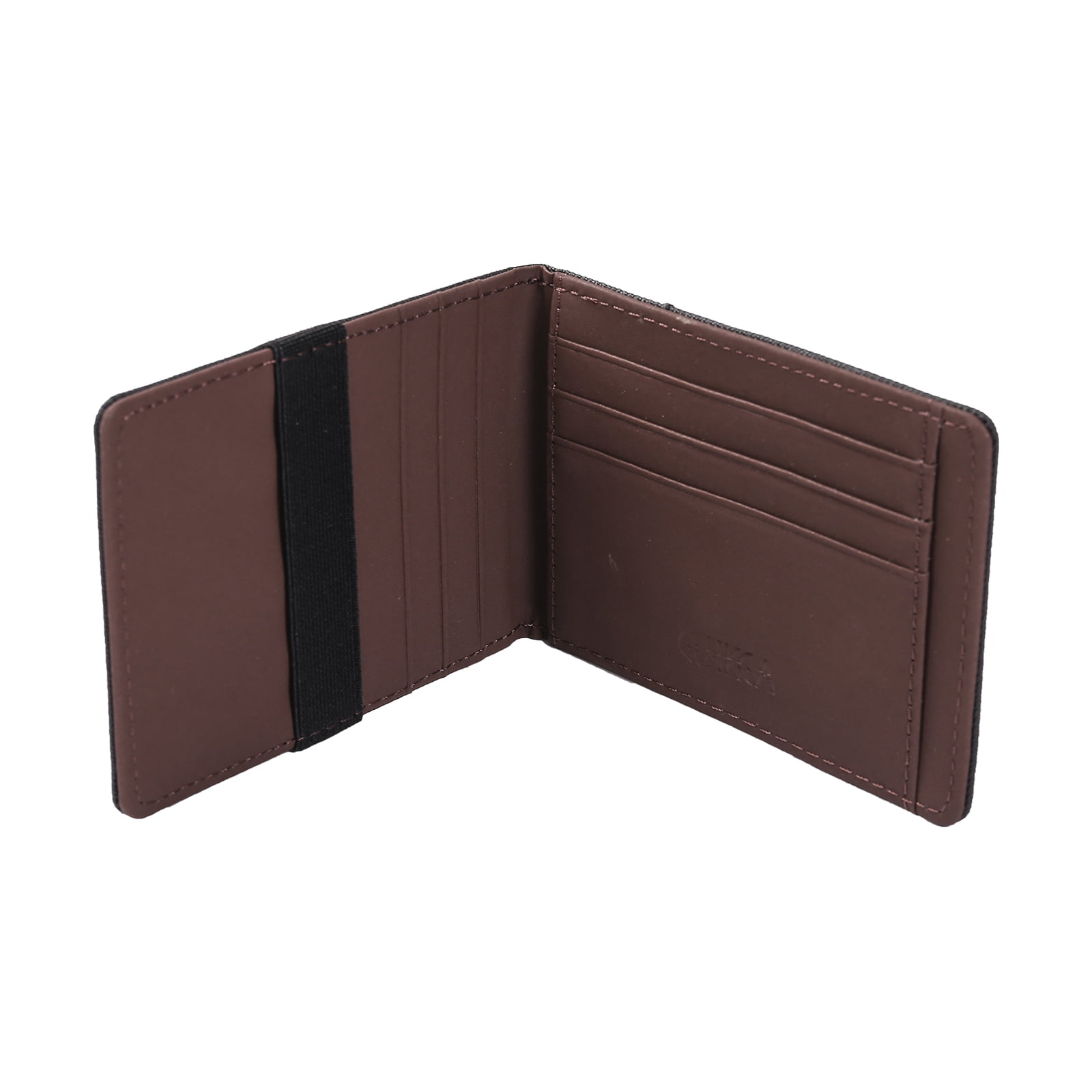 Mens Real Leather Breast Wallet Vertical Bifold Cash Cards RFID Safe Black Brown