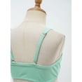 thumbnail image 5 of YIZYIF Kids Girls Solid Color Bikinis Set Two Piece Swimsuit Youth Juniors Spaghetti Straps Swimming Tank Top with Bottoms Set Mint Green 6, 5 of 7
