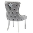 thumbnail image 2 of Canadian Furniture Liza Grey Velvet Luxury Dining Chair (Set of 2), 2 of 3