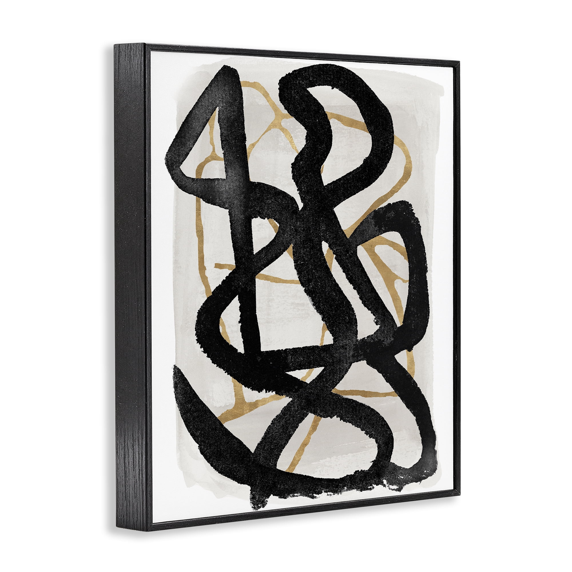 Stupell Industries Hindsight Black & Beige Black Framed Giclee Art, design by Lucille Price