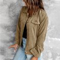 thumbnail image 6 of Scyoekwg Womens Winter Coats Button Lapel Coats Pocket Loose Outwear Long Sleeve Winter Warm Jackets Casual Solid Color Outerwear (Mint Green,XL), 6 of 8