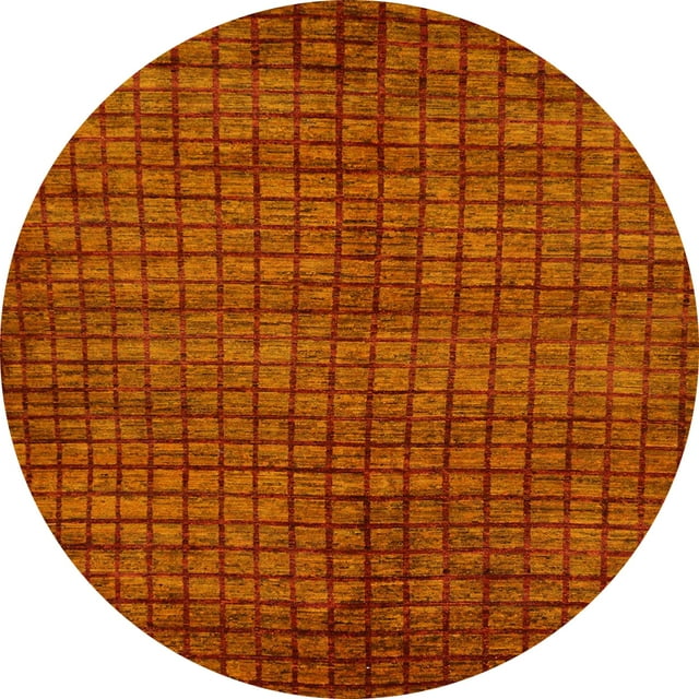 Ahgly Company Tapis d'Intérieur Ronds Abstraits Orientaux Rouges, 4 Pieds Rond