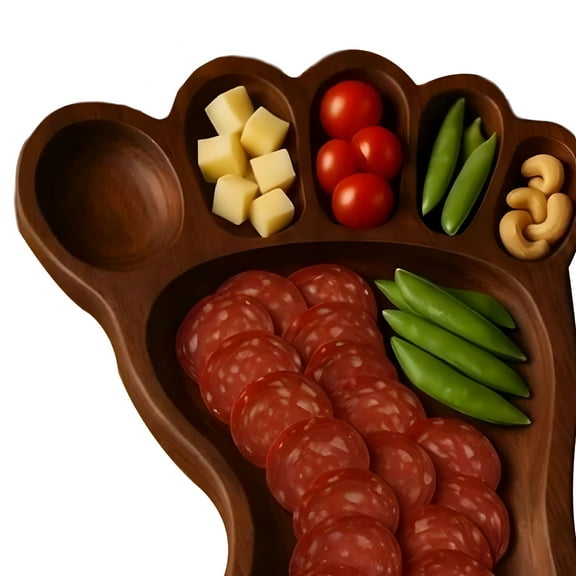 ACDANC Foot Shaped Charcuterie Platter Cheese Meats Fruit Serving Tray Seaside Dinner Platter Party Snack Holder