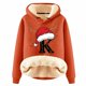 thumbnail image 1 of WILLBEST Sudadera Larga para Mujer, con Estampado de Letras Navideñas, de Lana, Cálida, Ideal para El Invierno Modelo 1082 Mediana, 1 of 4
