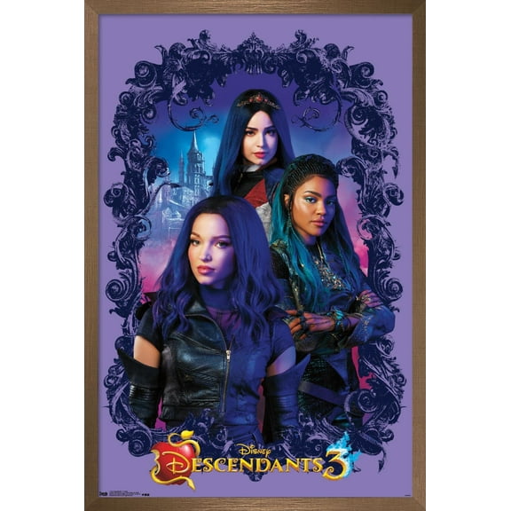 Disney Descendants 3 - Group Wall Poster, 22.375" x 34", Framed