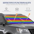 thumbnail image 3 of KLL Colorful Glitter Rainbow Windshield Sun Shade 2-Piece Foldable Car Front Window Sunshade for Most Sedans SUV Truck- Medium, 3 of 5