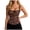 Coffee, variant on mgoYE Floral Embroidery Corset Tops for Women Vintage Backless Lace Up Crop Tank Top Sleeveless Halloween|Orange M