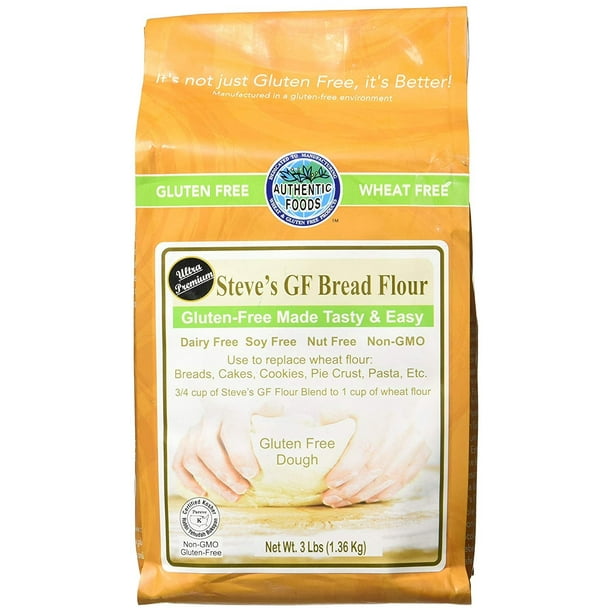 Authentic Foods Steve's Gluten Free Bread Flour Blend, 3 Pound