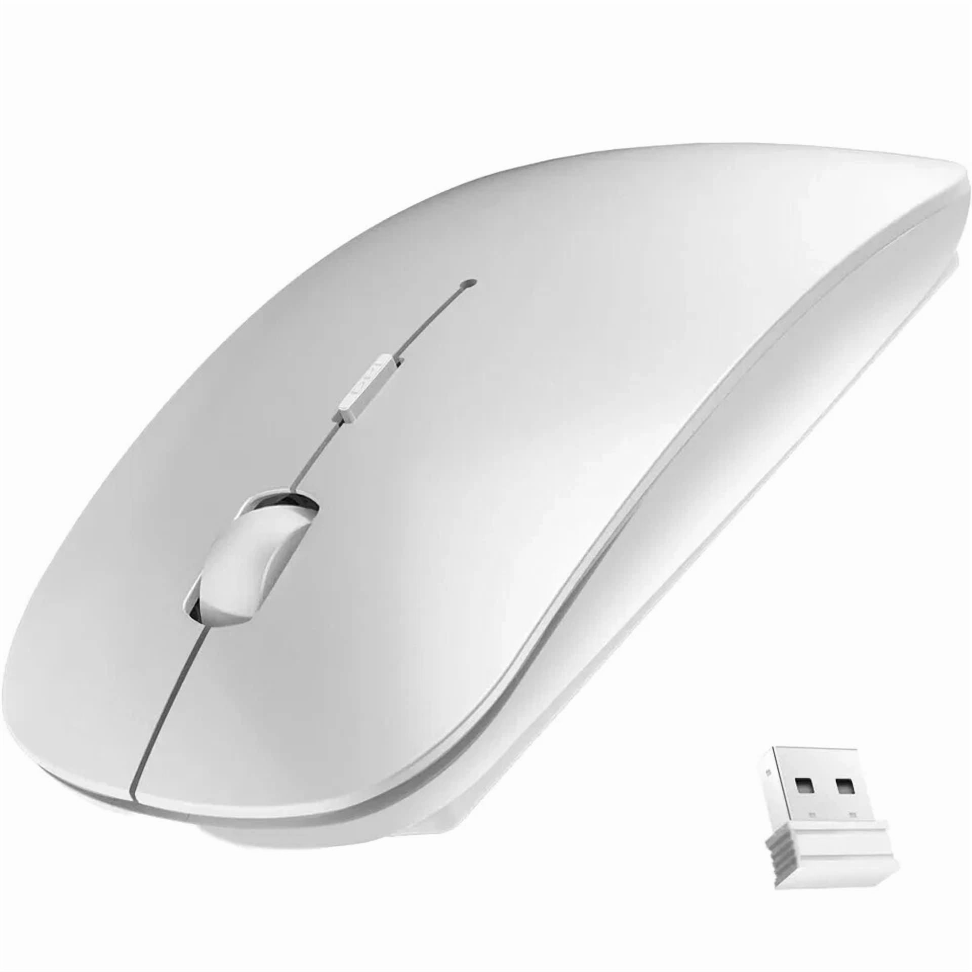Dual Mode Wireless Bluetooth Mouse Rechargeable Led Silent Slim Laptop Mouse Sil