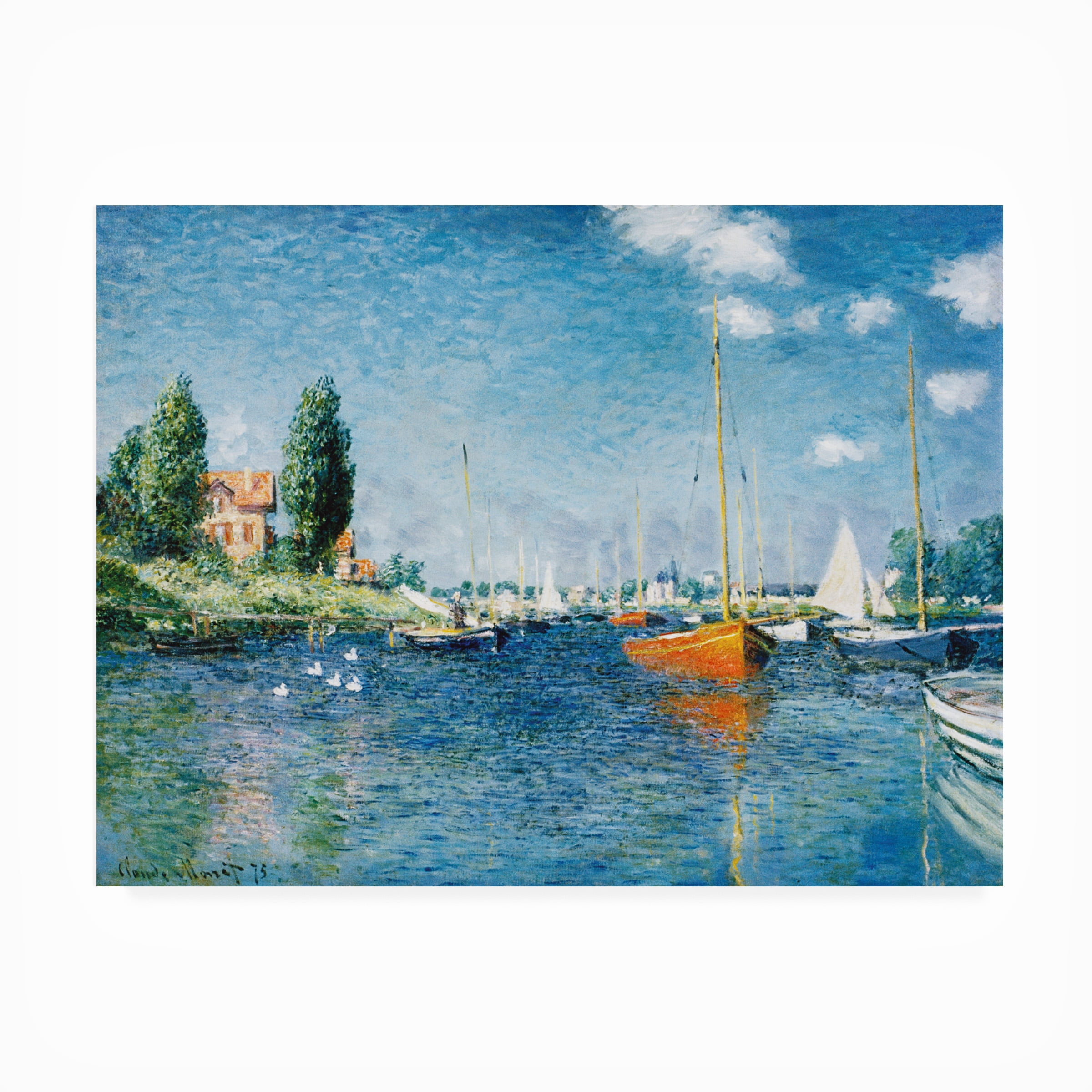 Claude Monet 'Red Boats at Argenteuil' Outdoor Canvas