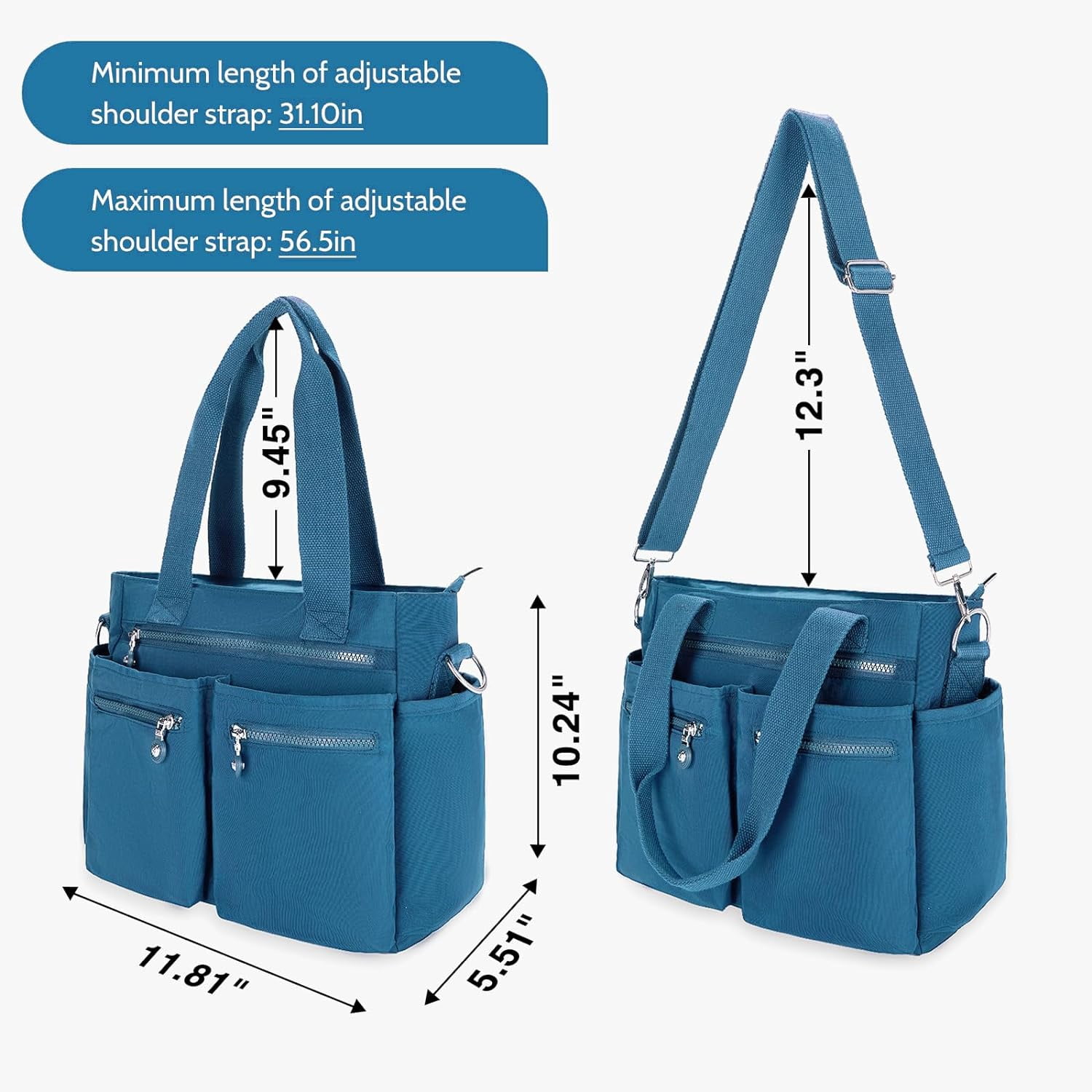 Tote Bag for Women Canvas Tote Bags Handbags for Women Crossbody Bag with Multiple Pockets