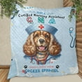 thumbnail image 3 of Just a Certified Nursing Assistant Cna Who Loves Her Cocker Spaniel Quilt Blanket Cockers Dog Lover Gifts Cozy Comforter Throw Blanket - 00003, 3 of 5