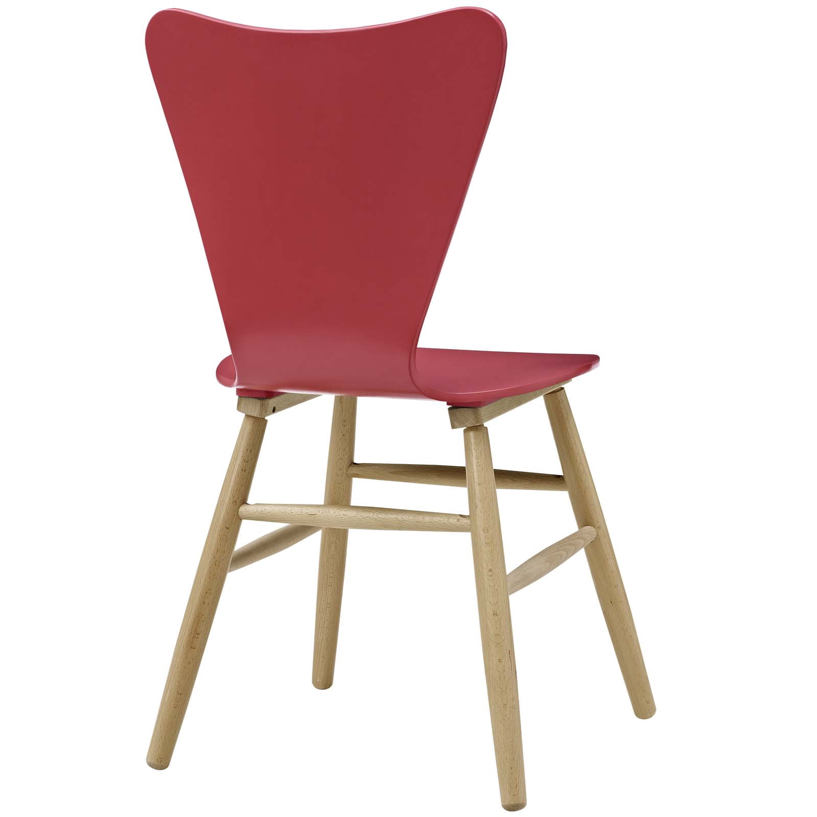 Modway Duchess 21.5" Button Tufted Polyester Fabric Dining Chair in Brown