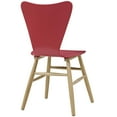 thumbnail image 4 of Modern Contemporary Urban Design Dining Kitchen Room Side Chair, Wood, Red, 4 of 4