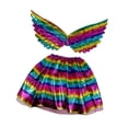 thumbnail image 4 of Conjunto de falda para niñas Strade Fareast Limited disfraz con alas de arcoíris 30 cm, 4 of 8