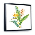 thumbnail image 4 of Green Leaves With Tropical Yellow Flowers I 30 in x 30 in Framed Painting Canvas Art Print, by Designart, 4 of 5