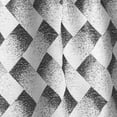 thumbnail image 2 of Violet Linen Princess Geometric Abstract Herringbone Blocks Design, Polyester Jacquard, with Fringes, Silver, 60 Inch by 18 Inch, Decorative Window Treatment Rod Pocket Curtain Valance, 2 of 6