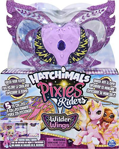 Wilder Wings Magical Mel Pixie and Ponygator Glider with 16 Wing Accessories Girl Toys Girls Gifts for Ages 5 and up Hatchimals Pixies Riders 