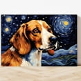 thumbnail image 4 of American Foxhound Dog Canvas Van Gogh Starry Night Wall Art Gifts Canvas Wall Art Frame Music Artist Customized Canvas Framed Photo Art Work For The Bedroom(Gifts For Dog Lover ), 4 of 6