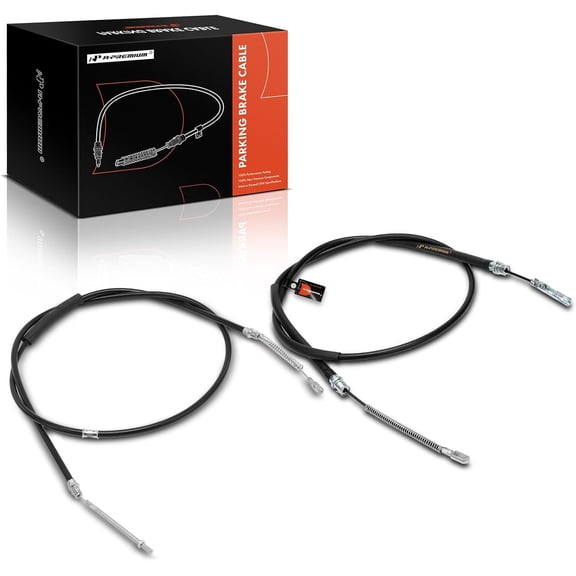 A-Premium Rear Driver and Passenger Side Parking Brake Cable Assembly Compatible with Chevrolet & GMC Models: S10 1998-1999/2002-2003, Sonoma 1998-1999/2002-2003, 2-PC Set - Replace# 15724595