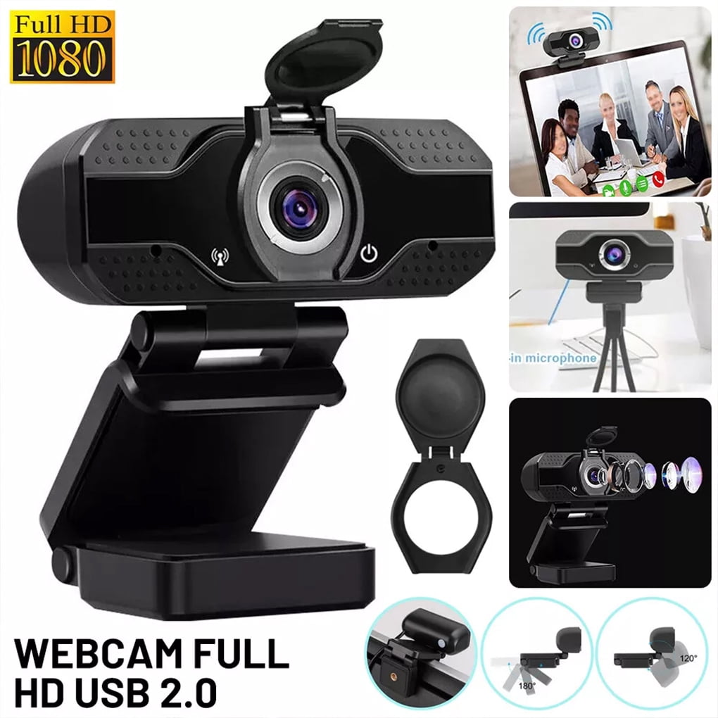 1080P Full HD Web Camera Manual  Computer Camera With Universal Clips Fits Laptops Desktops Monitors Webcam With Microphone