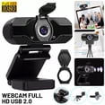 thumbnail image 3 of 1080P Full HD Web Camera Manual  Computer Camera With Universal Clips Fits Laptops Desktops Monitors Webcam With Microphone, 3 of 7