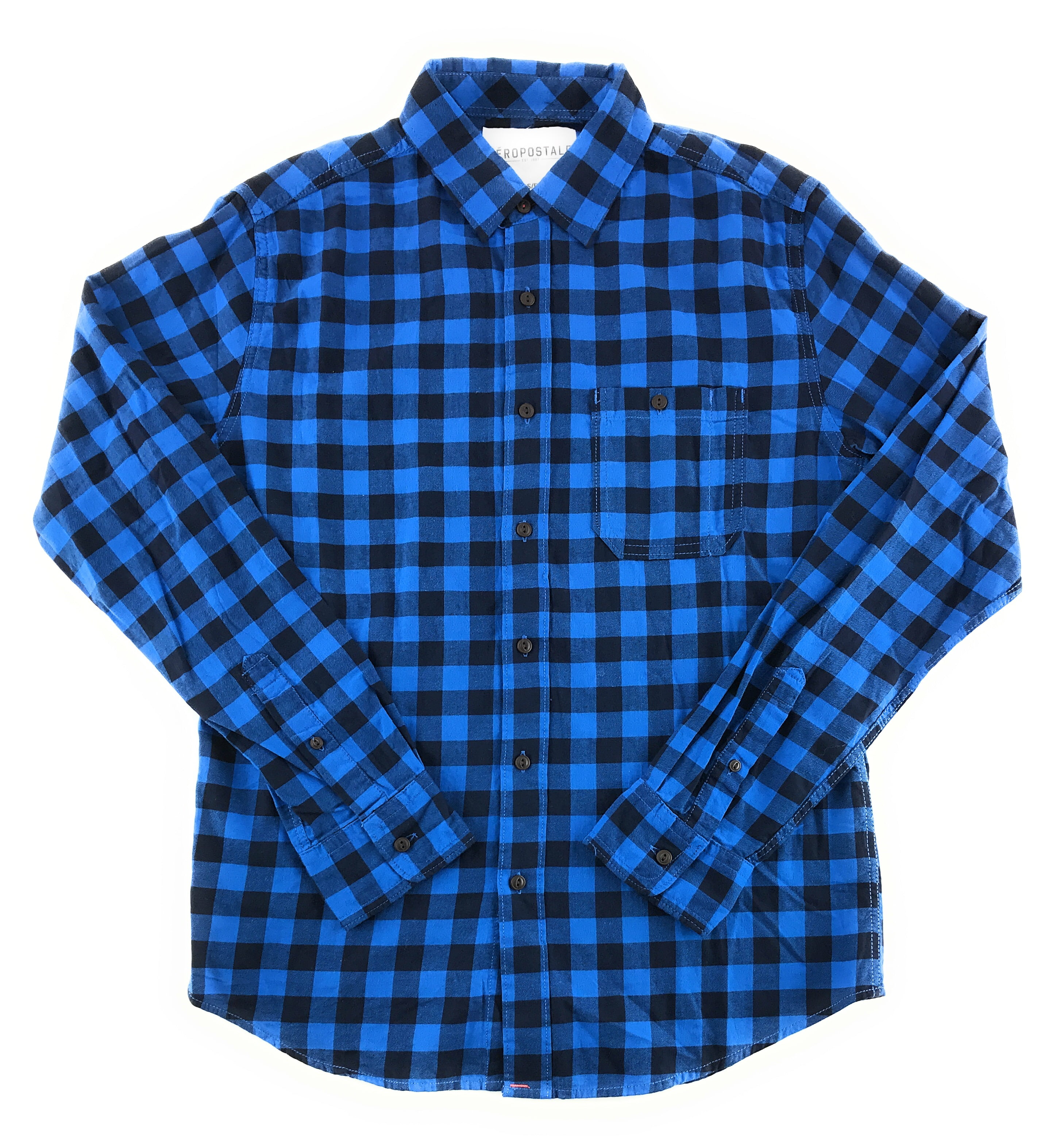 Aeropostale - Aeropostale Mens Flannel Long Sleeve Shirt - Walmart.com ...