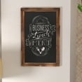 thumbnail image 4 of Flash Furniture Canterbury 20" x 30" Torched Wood Wall Mount Magnetic Chalkboard Sign with Eraser, Hanging Wall Chalkboard Memo Board for Home, School, or Business, 4 of 12