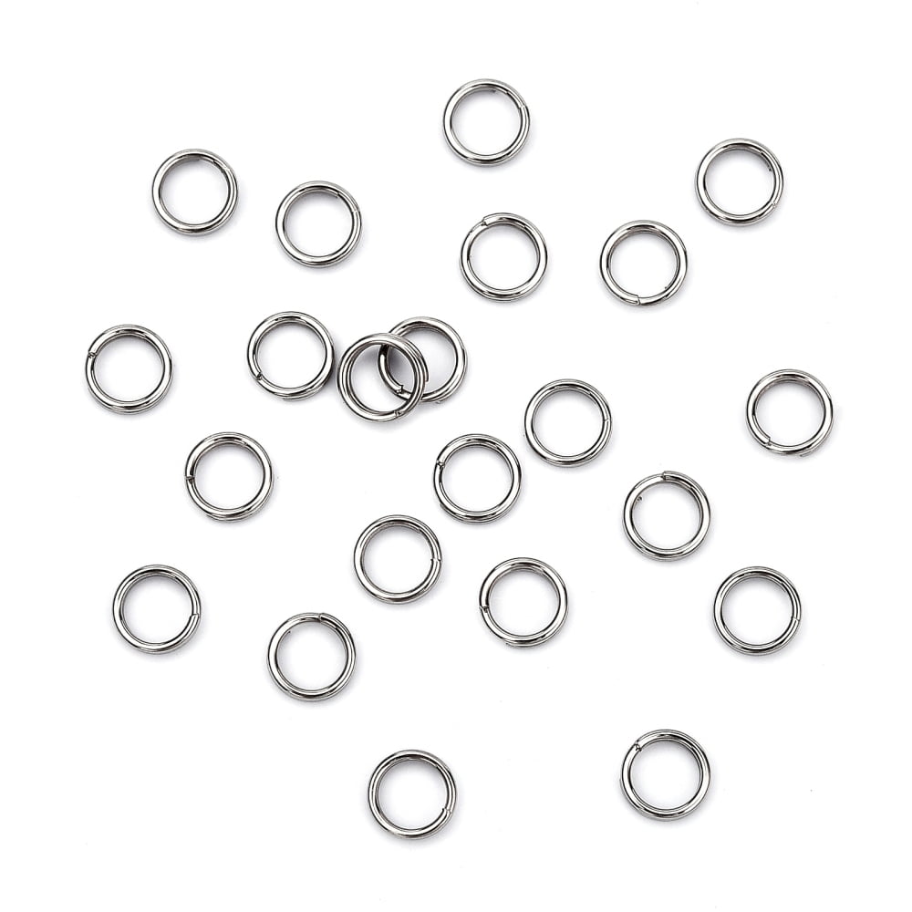 Resistant 304 Stainless Steel Split Rings Double Loops Jump Rings Stainless Steel color 5x1.2mm 3.8mm inner diameter 5000pcs/bag
