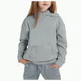 thumbnail image 4 of Godom Girls Boys 2 Piece Tracksuit Athletic Sweatsuits Sets Hooded Sweatshirt Jogger Sweatpants Clothing Set for Kids, 4 of 6