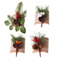 thumbnail image 1 of OUSITAID Napkin Circle Pine Cone 4Pcs Christmas Wedding Party Dinner Table Decor Plastic Cloth Artificial Flowers, 1 of 8