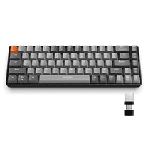 K68 60% Wireless Mechanical Keyboard, Bluetooth 5.0/2.4GHz Compact 68 Keys Red Switch for PC