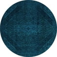 thumbnail image 1 of Ahgly Company Indoor Round Abstract Light Blue Modern Area Rugs, 7' Round, 1 of 4