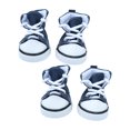 thumbnail image 2 of KAKOWELY botas deportivas informales con cordones antideslizantes para perro y cachorro, de mezclilla, con diseño de estrellas de moda, talla XS (azul), 2 of 4