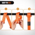 thumbnail image 5 of Nilight Soft Loop 1.7”×17" Motorcycle Tie Down Straps Heavy Duty 12000Lbs Max Break Strength for Securing ATV UTV Kayak Moving Cargo (8PK-Orange), 5 of 8