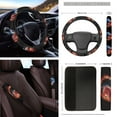 thumbnail image 4 of Yuyamidu Fire Wolf Car Seat Cover 16 PCS Galaxy Steering Wheel Cover Seat Belt Pad Handbrake Cover Set Car Sunshade Rearview Mirror Cover Coasters Key Chain Fashion Auto Accessories, 4 of 7
