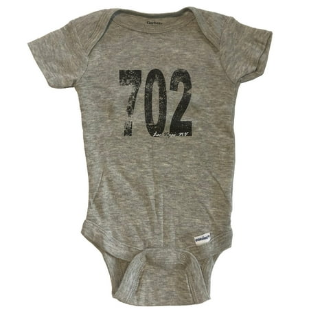

702 Las Vegas Nevada Area Code Baby Bodysuit - One Piece Baby Bodysuit - Grey